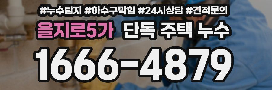 을지로5가 단독 주택 누수