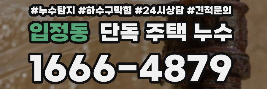 입정동 단독 주택 누수