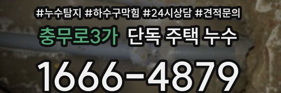 충무로3가 단독 주택 누수