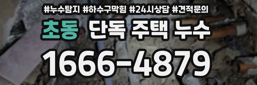 초동 단독 주택 누수