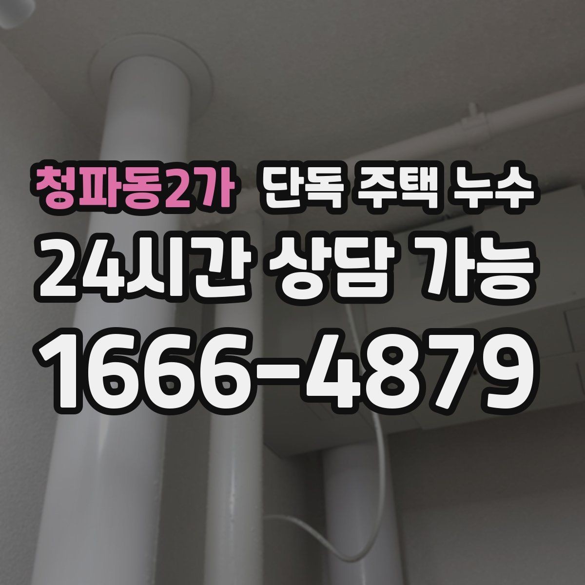 청파동2가 단독 주택 누수 배수 불량으로 기초부가 젖는 경우