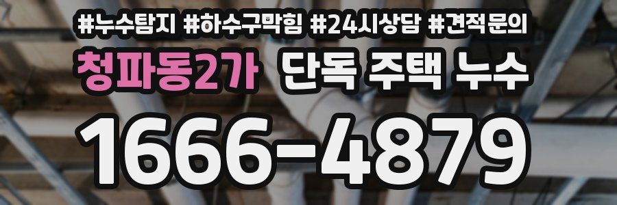 청파동2가 단독 주택 누수