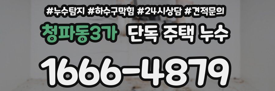 청파동3가 단독 주택 누수