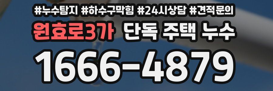원효로3가 단독 주택 누수