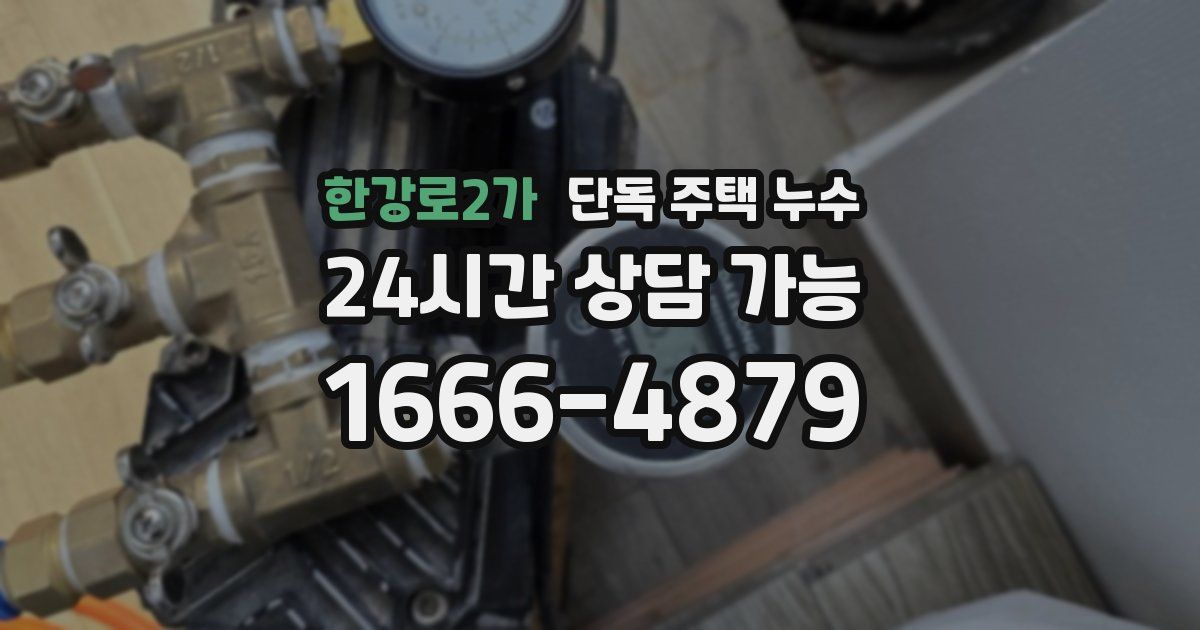 한강로2가 단독 주택 누수