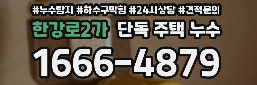 한강로2가 단독 주택 누수