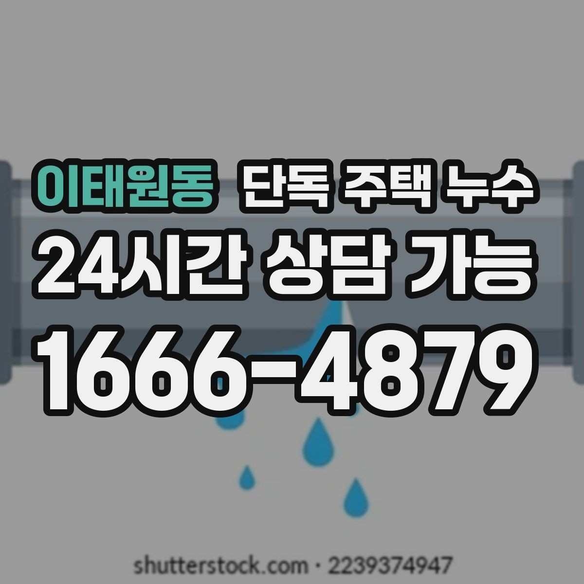 이태원동 단독 주택 누수 주방 벽면이 젖는다면 배관부터 볼까