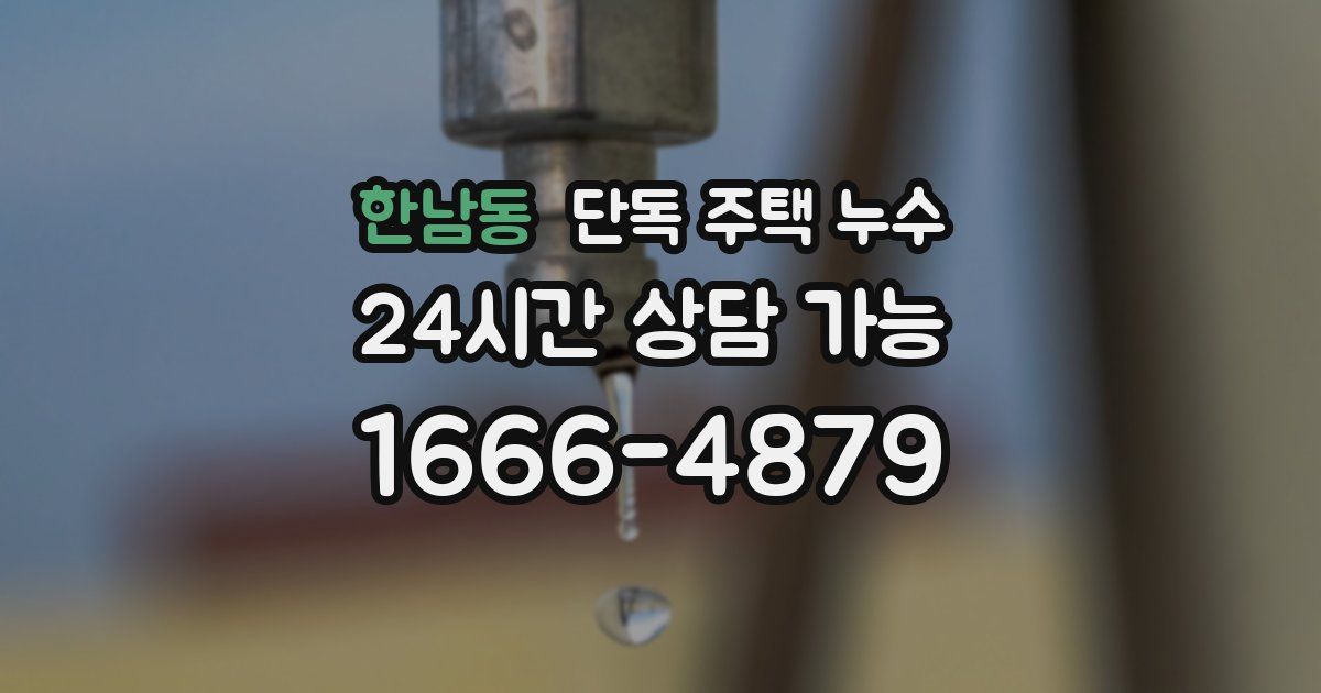 한남동 단독 주택 누수