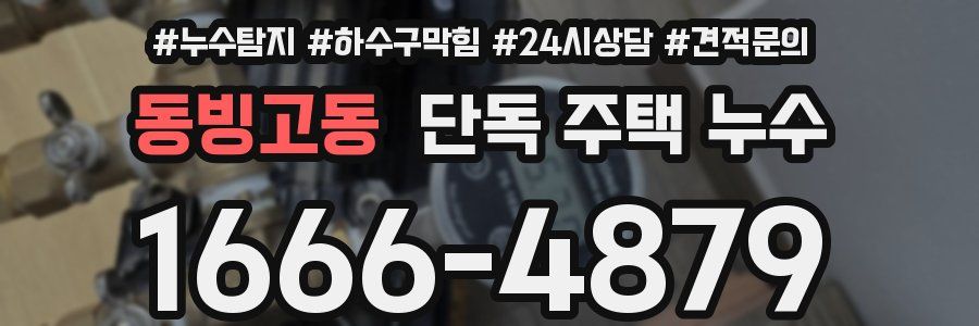 동빙고동 단독 주택 누수
