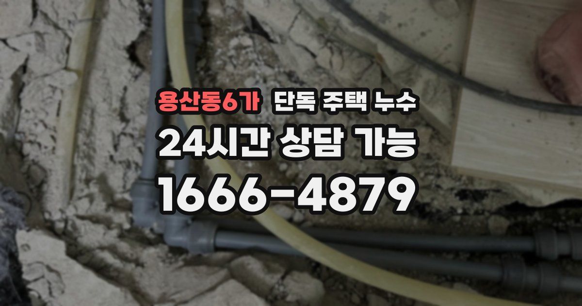 용산동6가 단독 주택 누수