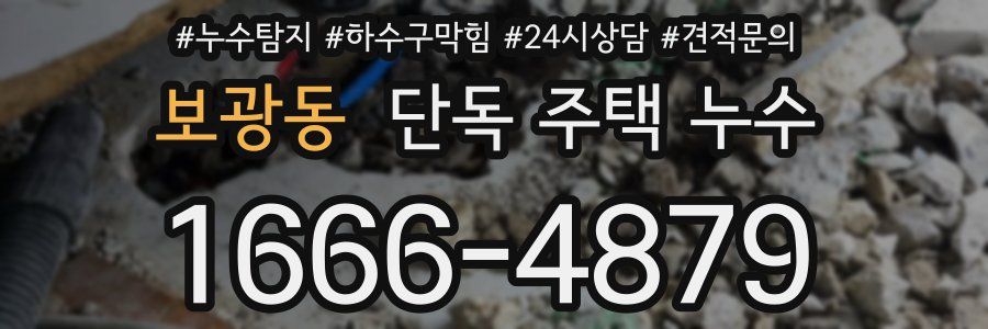 보광동 단독 주택 누수