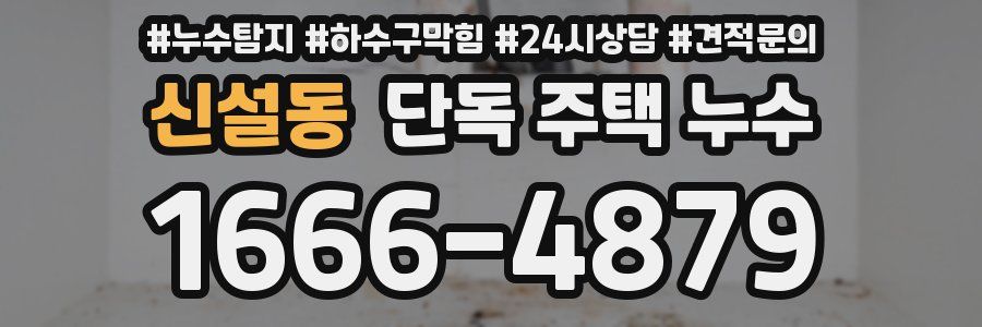 신설동 단독 주택 누수