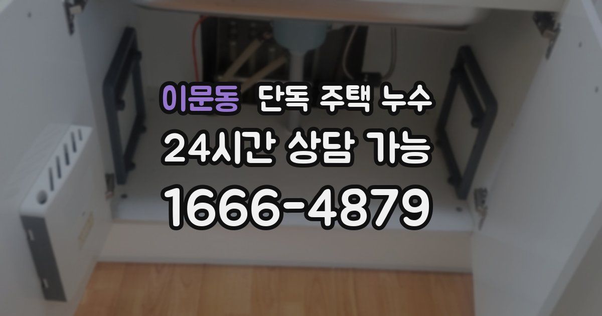 이문동 단독 주택 누수