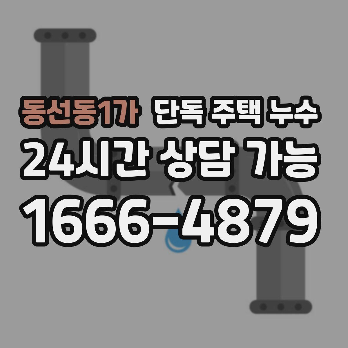 동선동1가 단독 주택 누수 난방이 약해지고 바닥이 젖는 경우