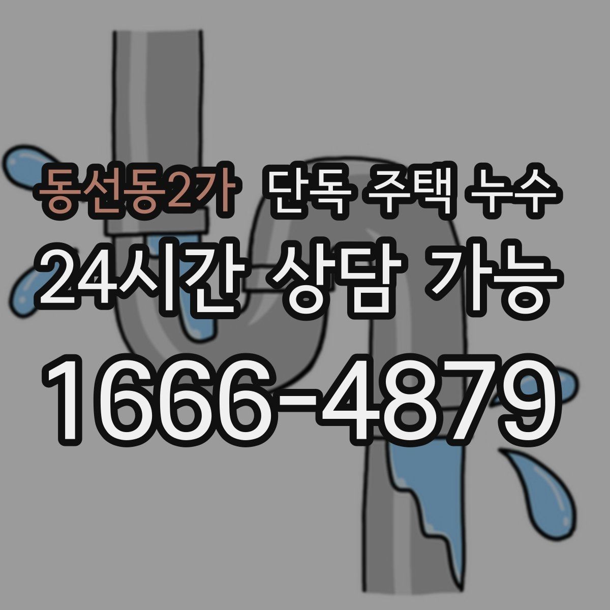 동선동2가 단독 주택 누수 동파 후 미세 누수가 계속될 때