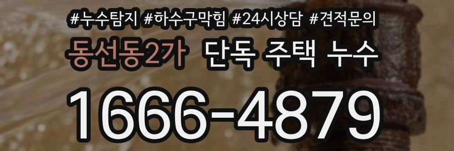 동선동2가 단독 주택 누수