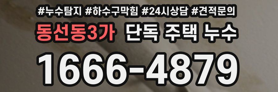 동선동3가 단독 주택 누수