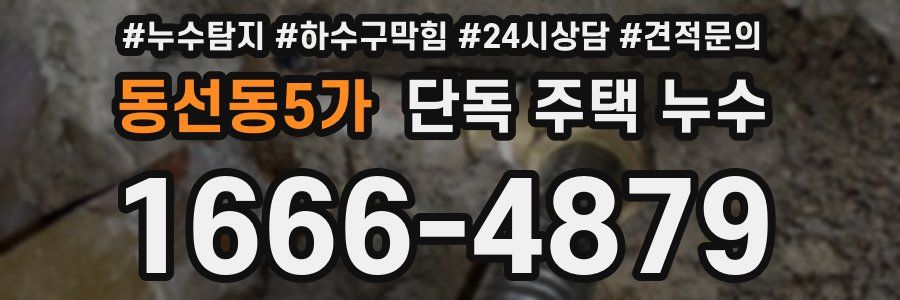 동선동5가 단독 주택 누수