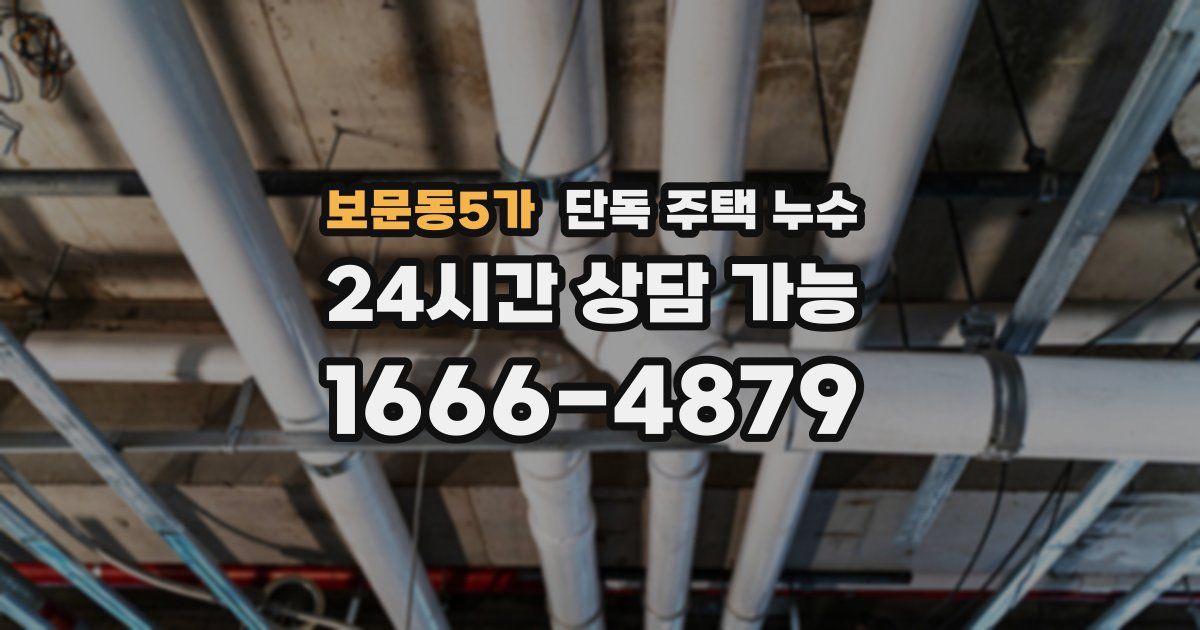보문동5가 단독 주택 누수