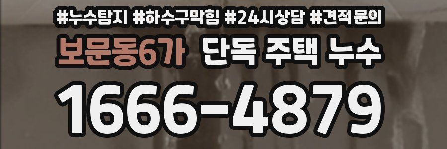 보문동6가 단독 주택 누수