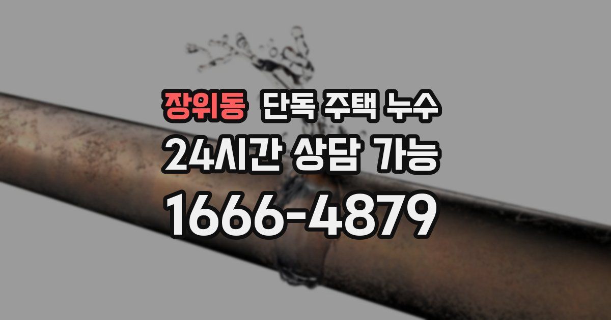 장위동 단독 주택 누수