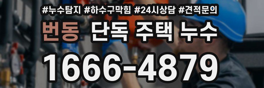 번동 단독 주택 누수