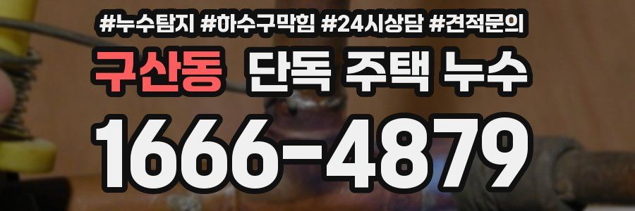 구산동 단독 주택 누수