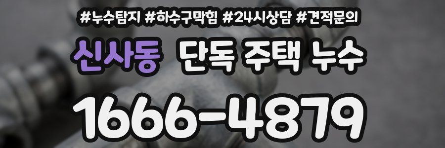 신사동 단독 주택 누수