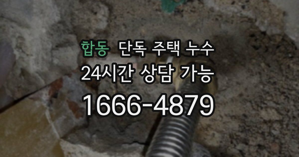 합동 단독 주택 누수