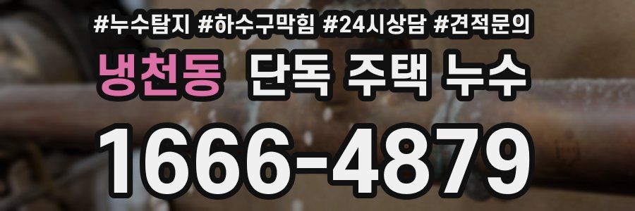 냉천동 단독 주택 누수