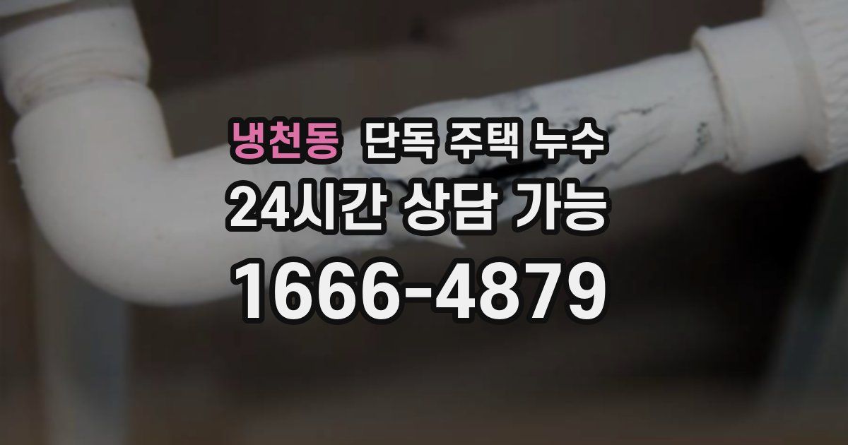 냉천동 단독 주택 누수