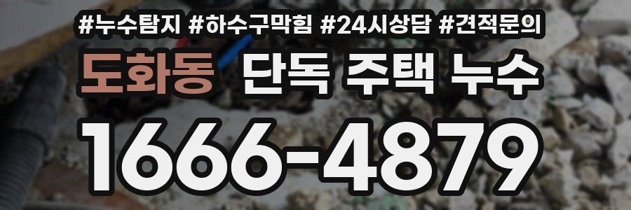 도화동 단독 주택 누수
