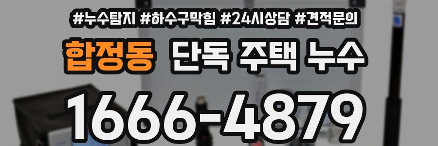 합정동 단독 주택 누수