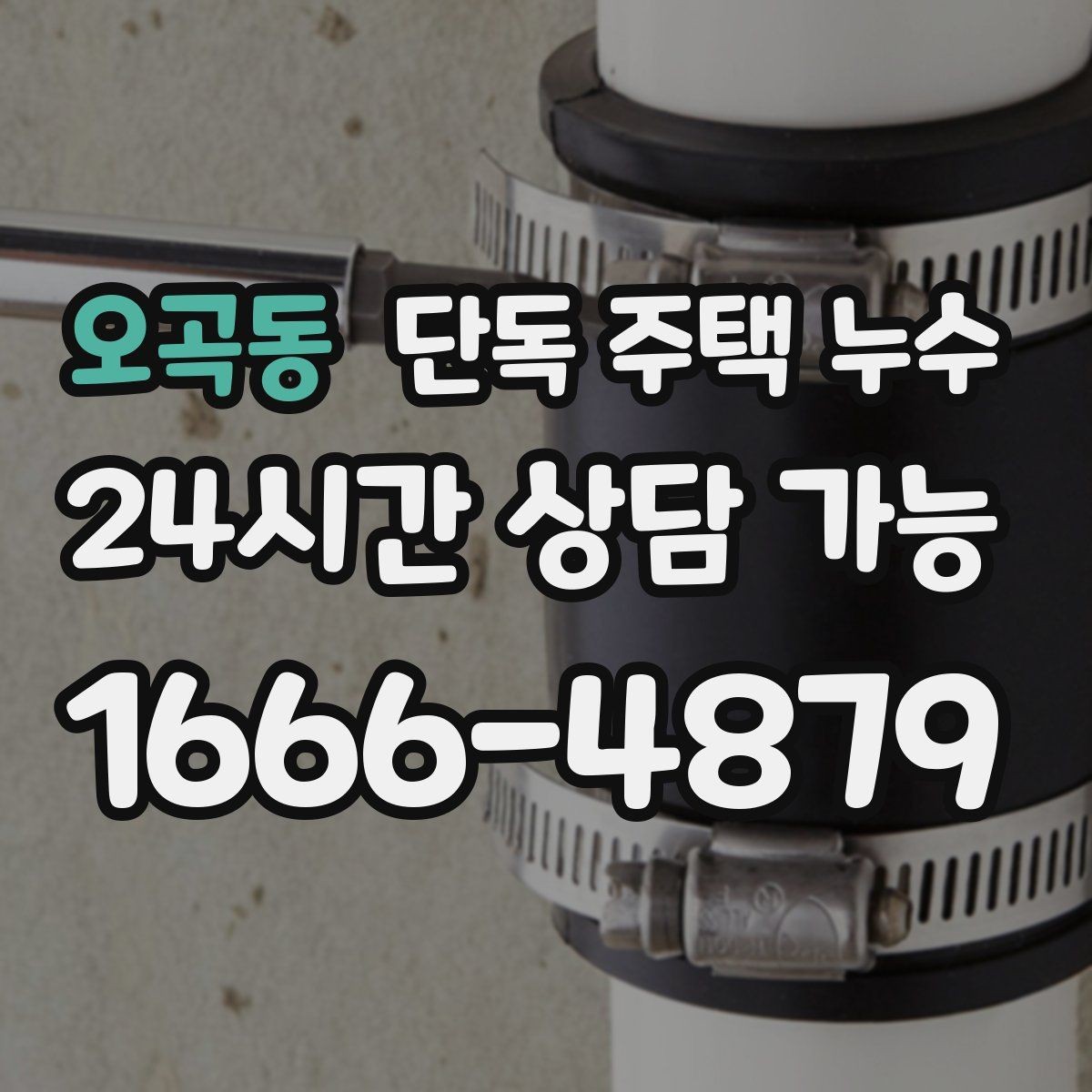 오곡동 단독 주택 누수 세탁기 급수 호스 미세 누수 확인법