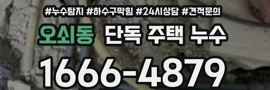 오쇠동 단독 주택 누수