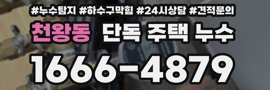 천왕동 단독 주택 누수