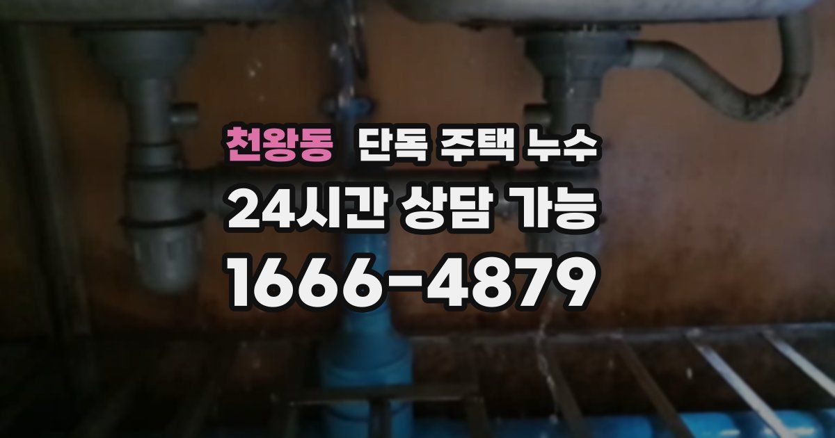 천왕동 단독 주택 누수