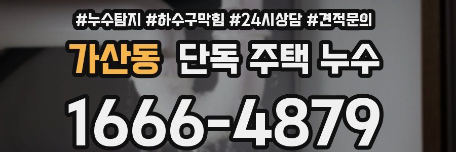 가산동 단독 주택 누수