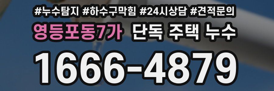 영등포동7가 단독 주택 누수