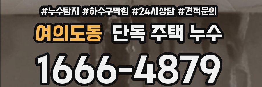 여의도동 단독 주택 누수