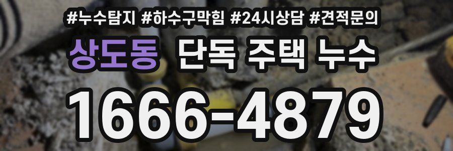 상도동 단독 주택 누수