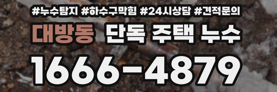 대방동 단독 주택 누수