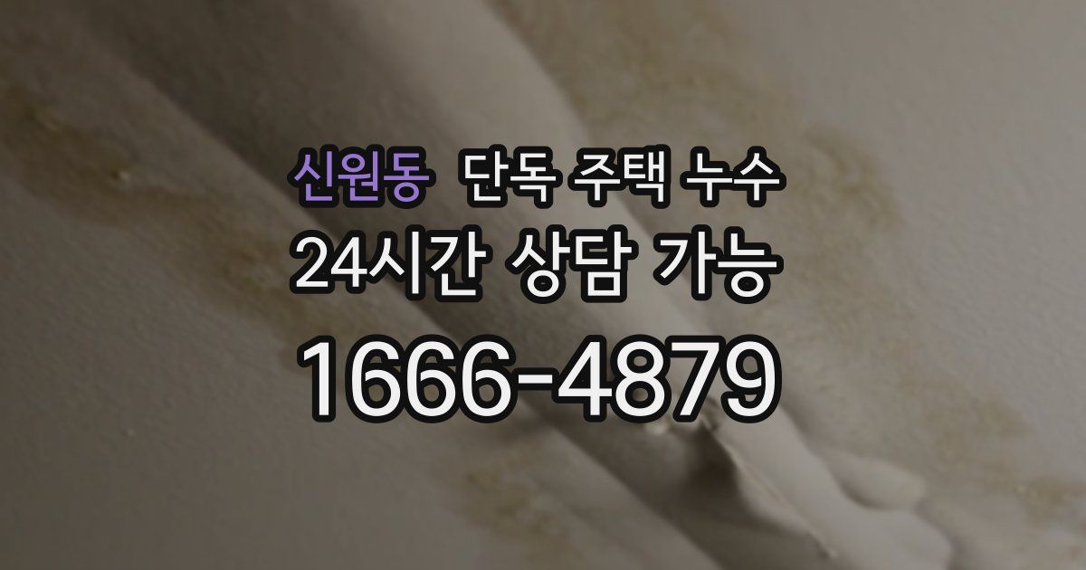 신원동 단독 주택 누수