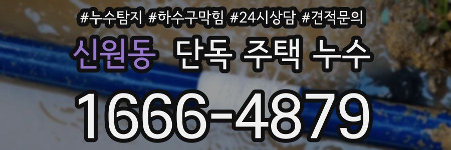 신원동 단독 주택 누수