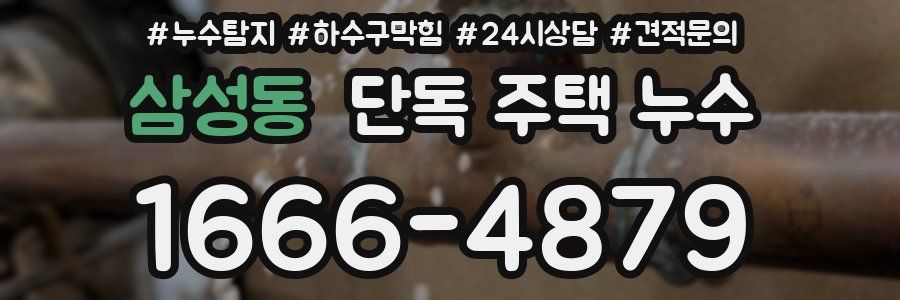 삼성동 단독 주택 누수