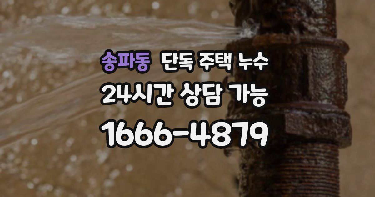 송파동 단독 주택 누수
