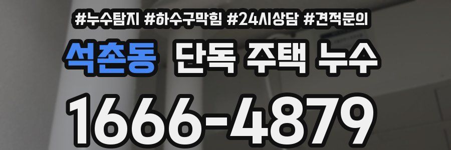 석촌동 단독 주택 누수