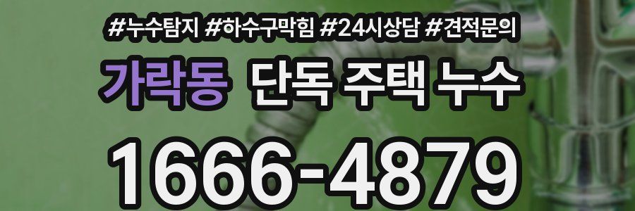 가락동 단독 주택 누수