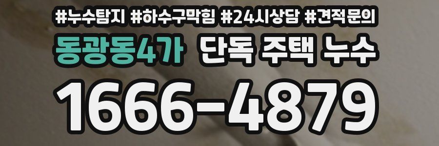 동광동4가 단독 주택 누수