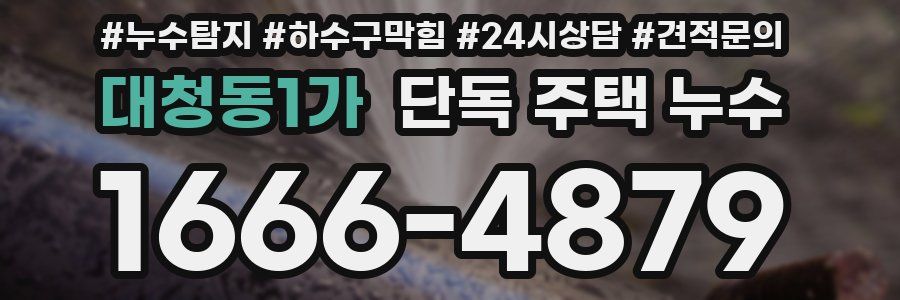대청동1가 단독 주택 누수